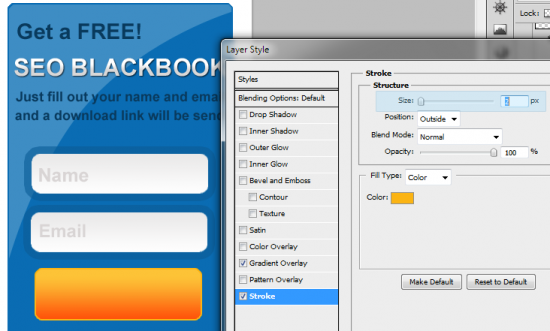 17-button with stoke - How to create your own Opt-in Form in Photoshop 17 button with stoke 550x331 How to Create your Own Opt in Form in Photoshop