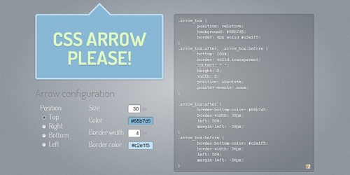 css-arrow-please css arrow please Collection of CSS3 Generators and Tools