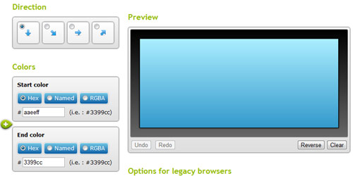 css-gradient-generator css gradient generator Collection of CSS3 Generators and Tools